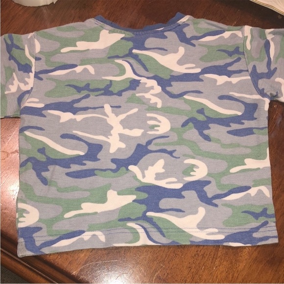 GAP Camouflage Print Women's Crop Top - Blue, Green, White - Picture 4 of 4